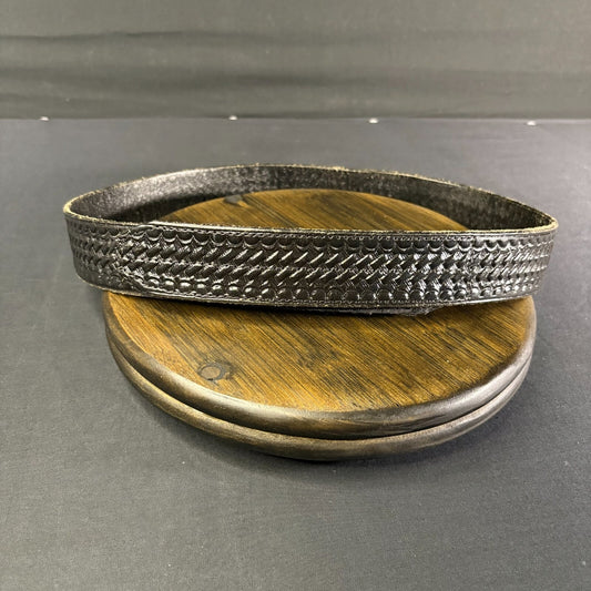 Bianchi Buckless Duty Belt 34" Waist Black Basket Weave Leather