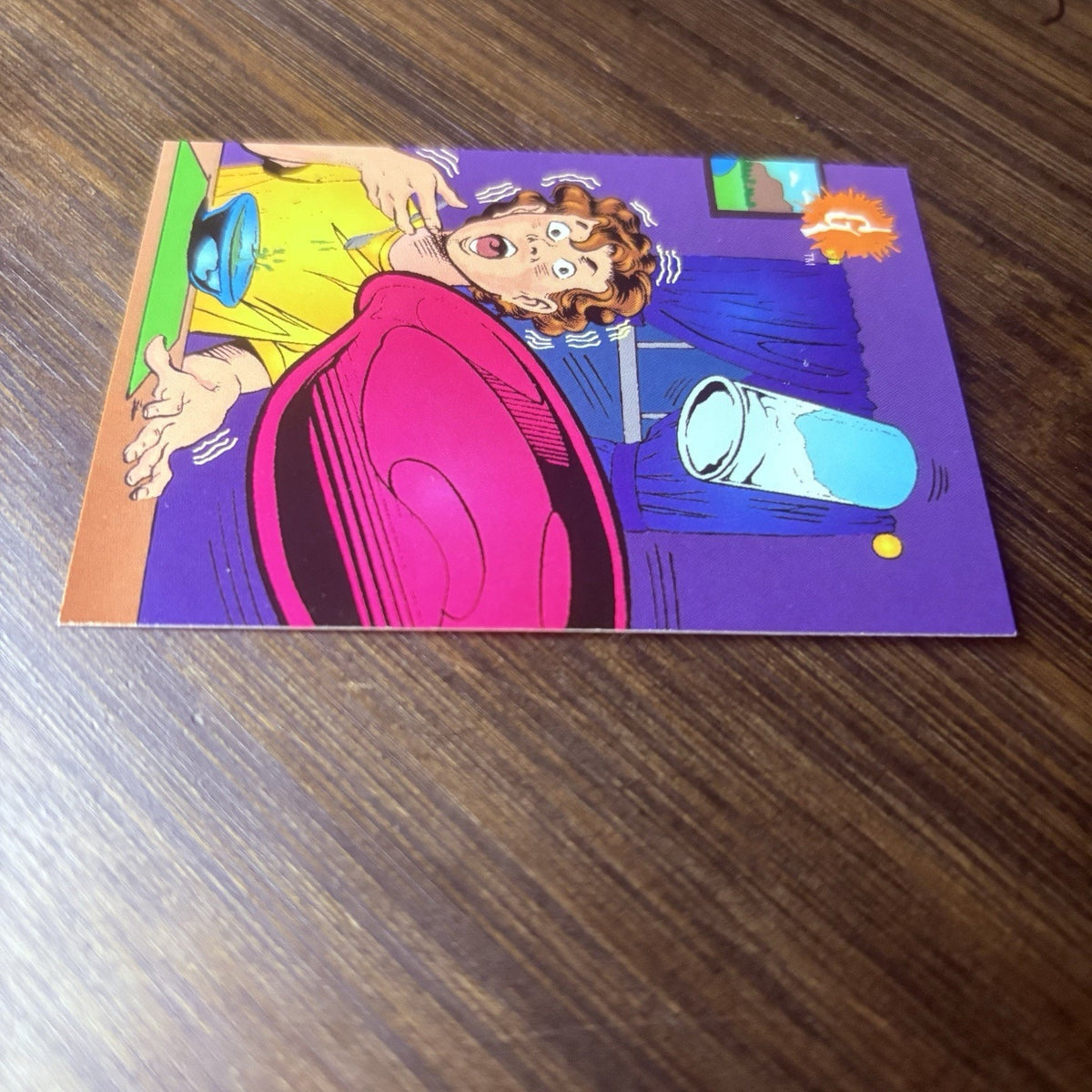 1996 Goosebumps Card Floating Food RL Stine #17 Topps