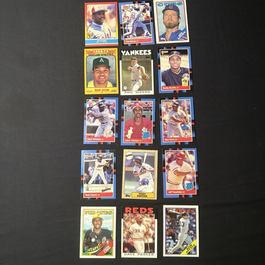 1988 Baseball Card Lot (15) All High Grade Topps, Donruss, Score, Fleer