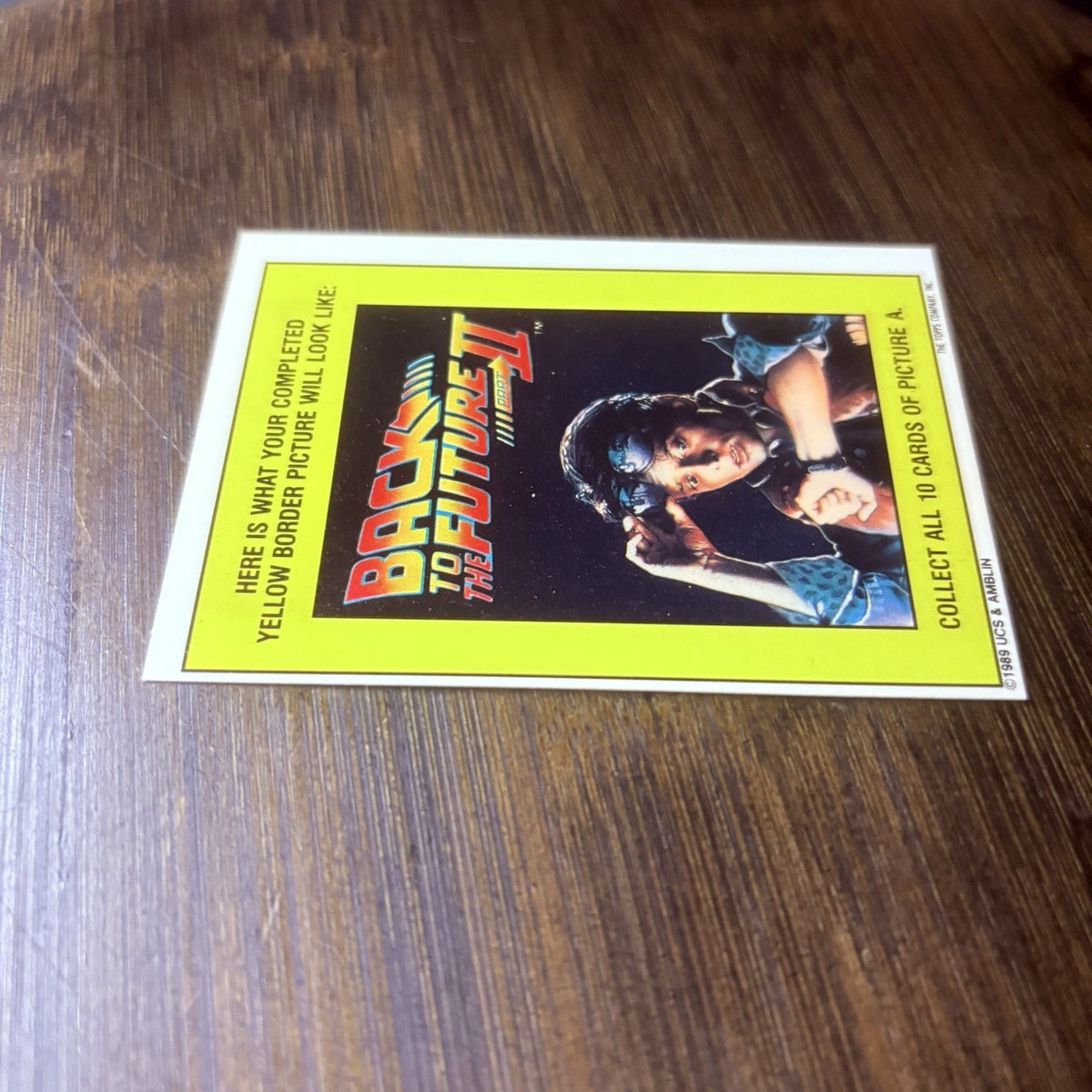 1989 Topps Back to the Future Part II Stickers #11 Delorean Time Machine
