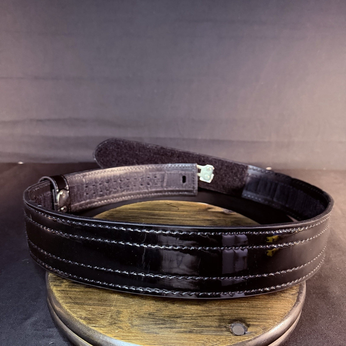 Dutyman Duty Belt Size 36"-38" Black High Gloss Leather 5031 Width 2.25"
