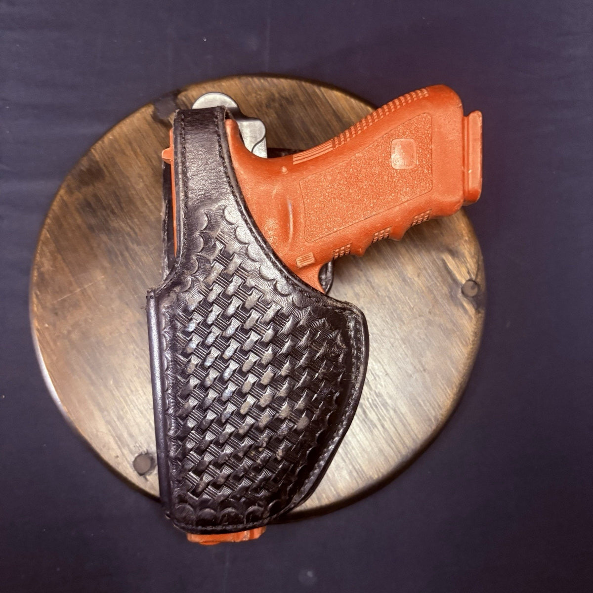 Bianchi 397 Tornado SLR Duty Holster Glock 19/17 Left Hand Basketweave Lock Snap