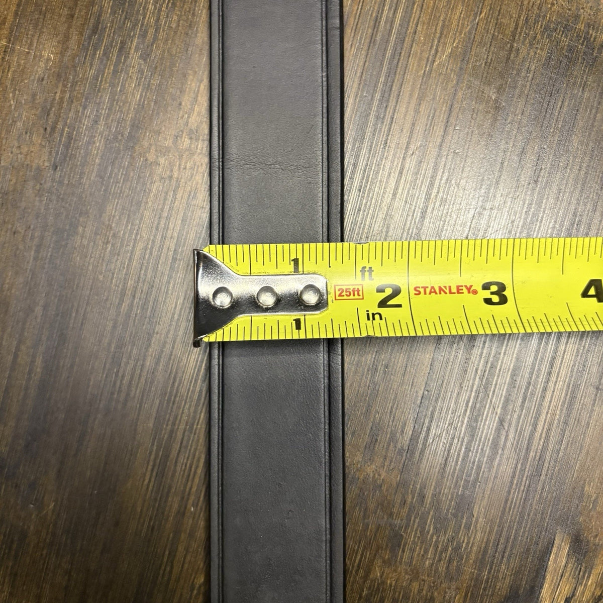 Boston Leather Off-Duty Belt Size 30" Plain Black 1.5” w/ Chrome Buckle USA Made