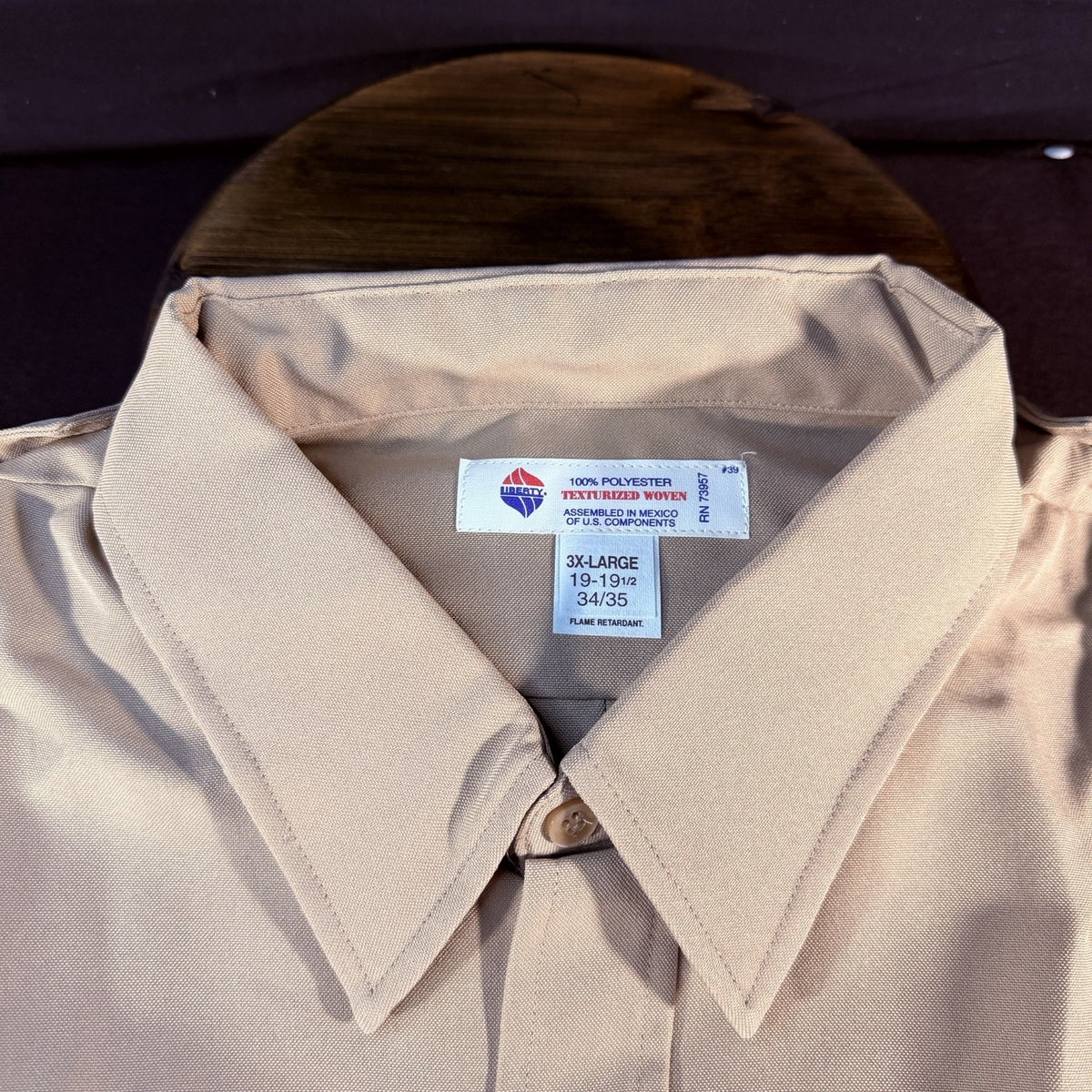 Liberty Long Sleeve Shirt Size 3X Silver Tan Class A Uniform SH340