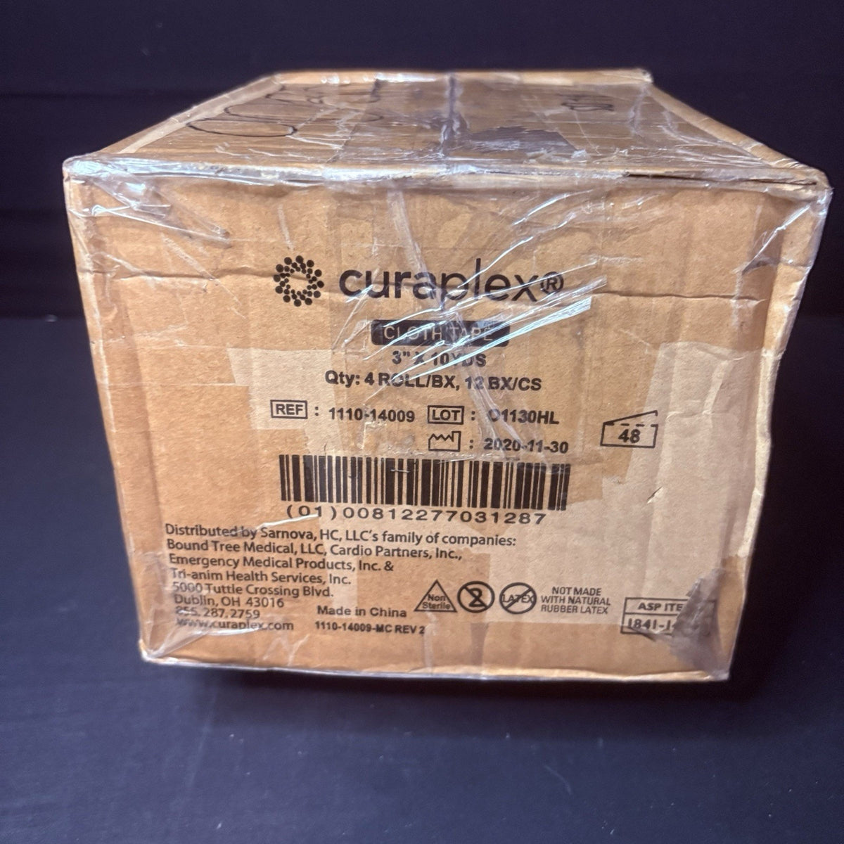 Cloth Tape Size 3" x 10 Yards Silk Medical Adhesive 12 Rolls, 3 Boxes