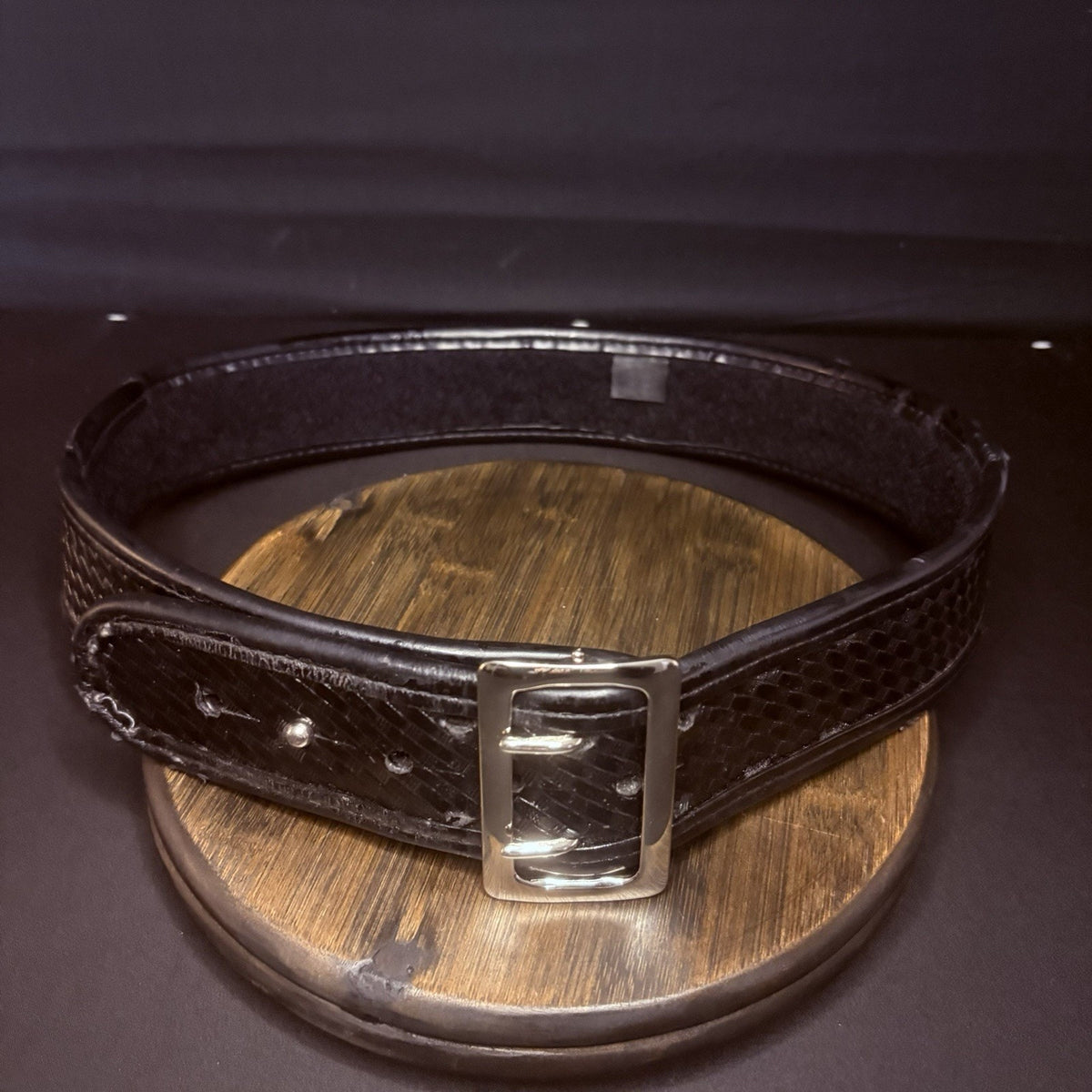 Bianchi Duty Belt (Size 34-36 ") Waist AccuMold Black Basket Weave Leather