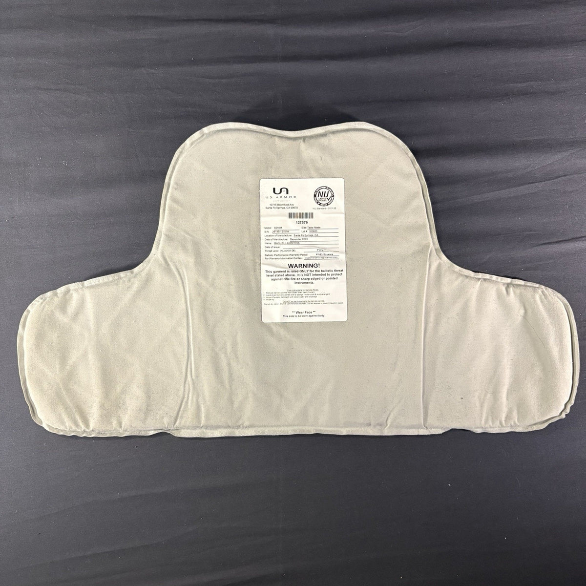 Bullet Proof Vest Level 2 (II) Size Small Concealable Vest 2020 US Armor Vest