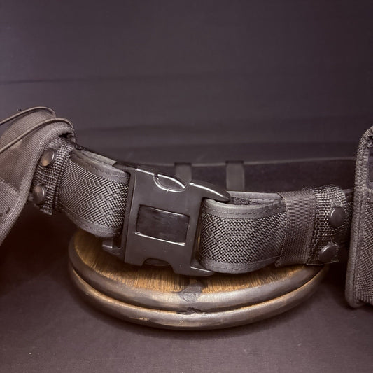 Bianchi Nylon Duty Belt 40"- 46" w/Radio Pouch & 10mm, .45 Pouch + Belt Keepers