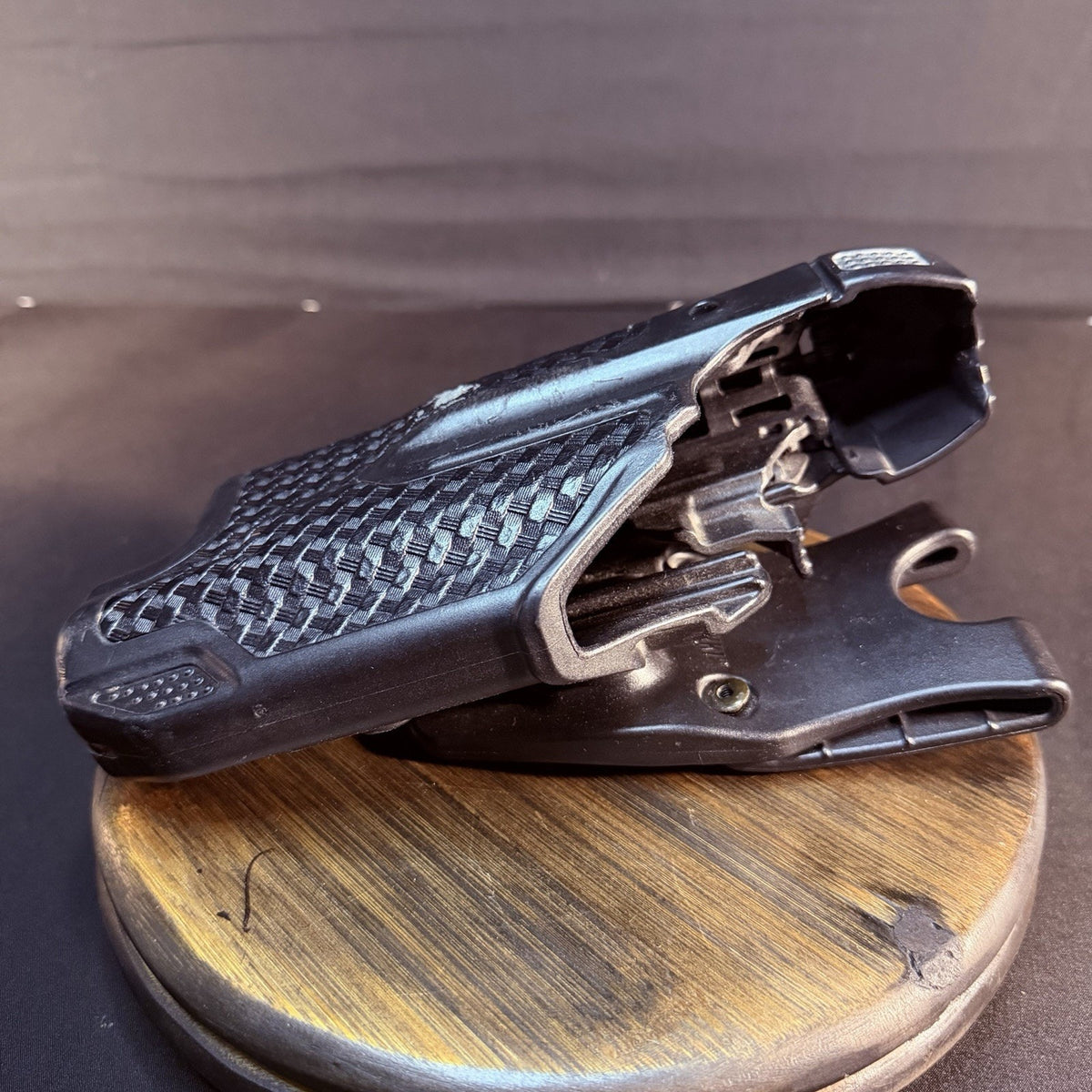 Blackhawk Epoch Duty Holster Size Glock 17/22/31 Basketweave Leather w/ Light RH
