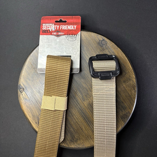 Tru-Spec Tactical Belt Size XXL Reversible Coyote Brown/ Tan Security Friendly
