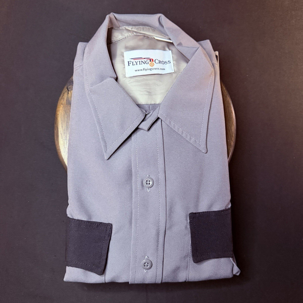 Flying Cross Short Sleeve Shirt Size XL 17.5 Grey Class A Service Uniform 3874
