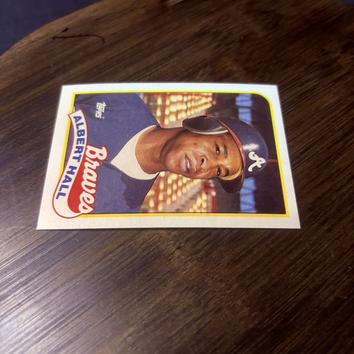 Albert Hall #433 1989 Topps MLB Baseball Card Braves High Grade