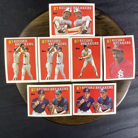 1988 Topps ‘87 Record Breakers Lot (7) Cards All High Grade See Photos
