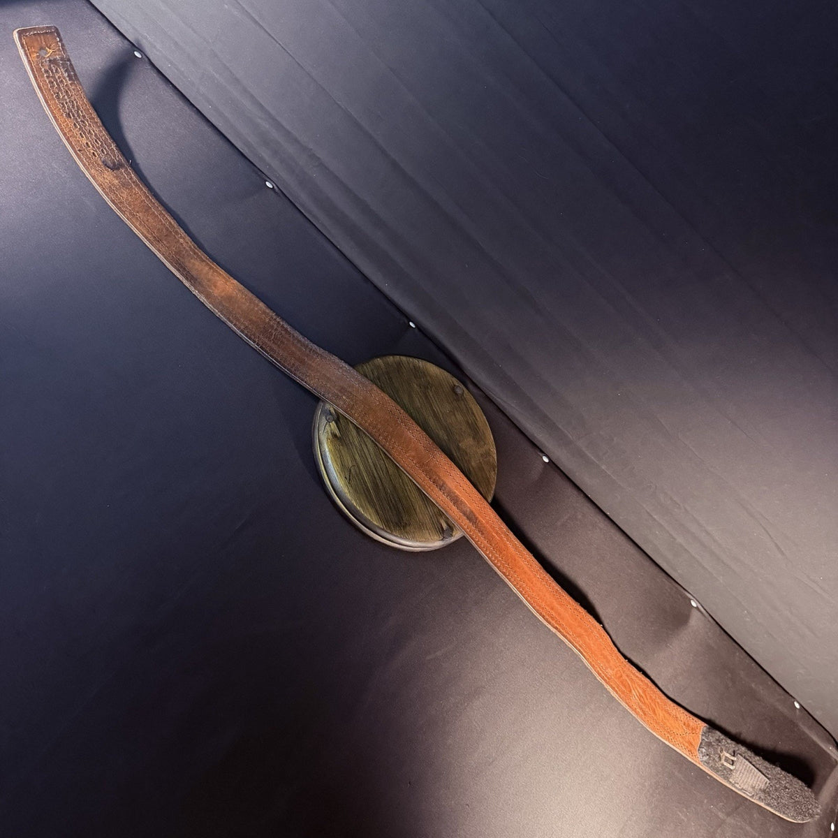 Duty Belt Black Plain Leather Size 48" Hook And Loop Closure 2.25" Wide