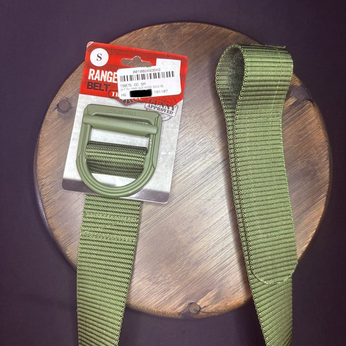 Tru-Spec Tactical Belt Size Small Range 24-7 Series Metal Buckle, OD Nylon 1.75"
