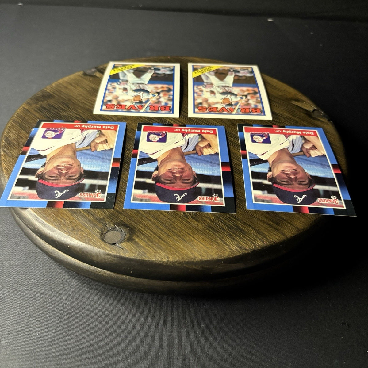 Dale Murphy 1988 (5) Card Lot Topps - #90 / Donruss #78 HIGH GRADE See Photos