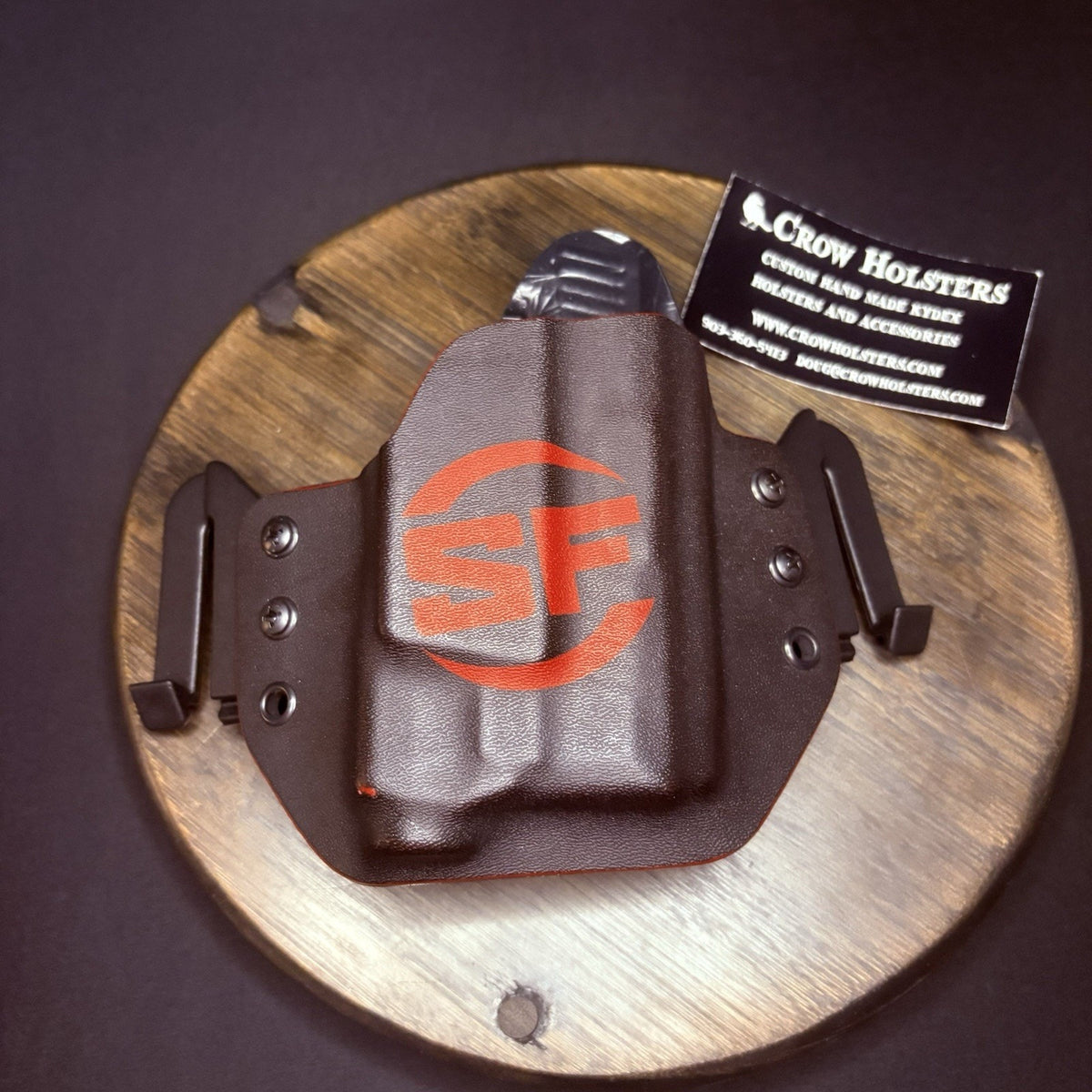 Crow Holsters GLOCK 43X Custom Handmade Surefire Kydex RH OWB Holster USA Made
