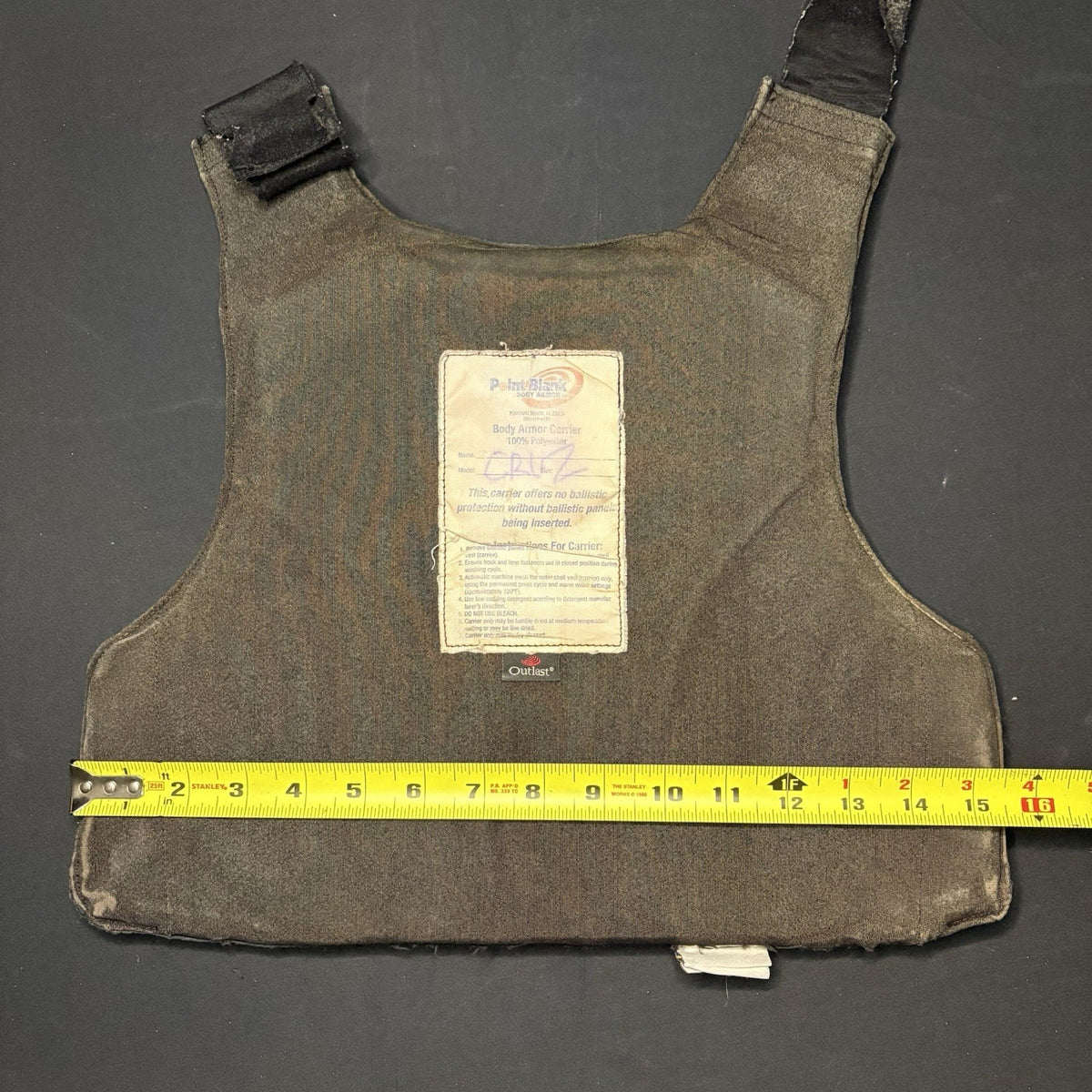 PB Ballistic Level 2 II Vest Size Small Concealable Vest w/ Trauma Plate