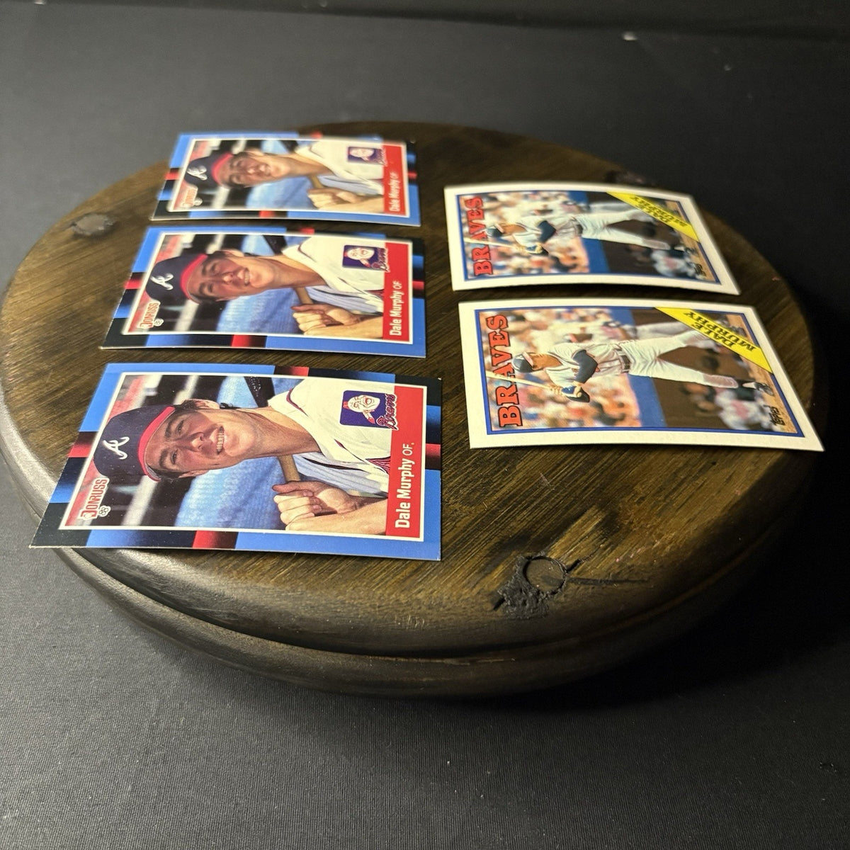 Dale Murphy 1988 (5) Card Lot Topps - #90 / Donruss #78 HIGH GRADE See Photos