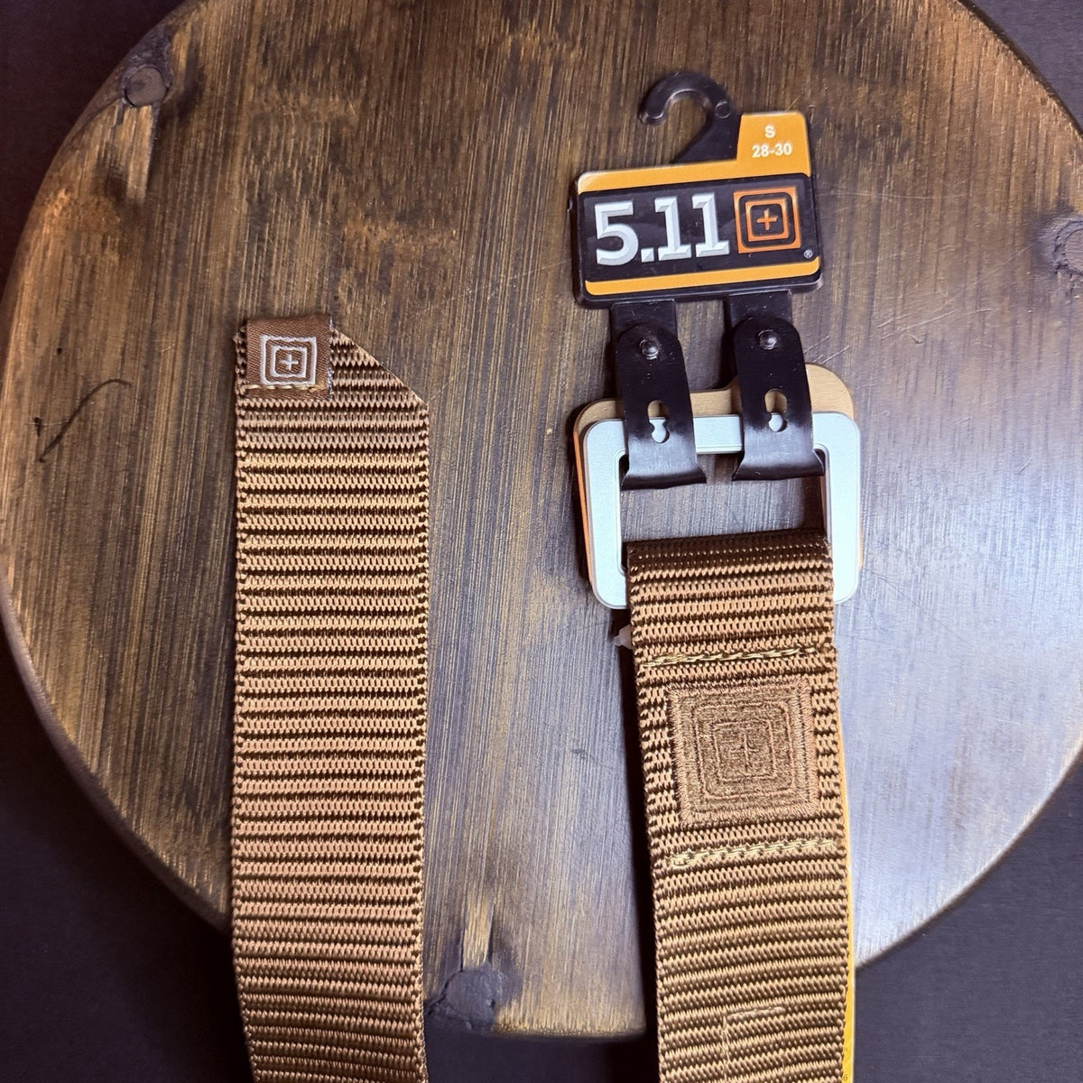 5.11 Traverse Double Buckle Belt Size Small 28"- 30" Battle Brown Tactical EDC