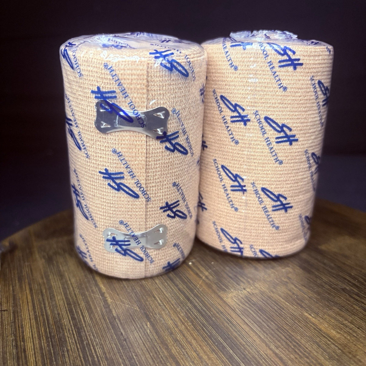 School Health Elastic Bandage Wrap Size 4" with clips Sealed 2 Pack