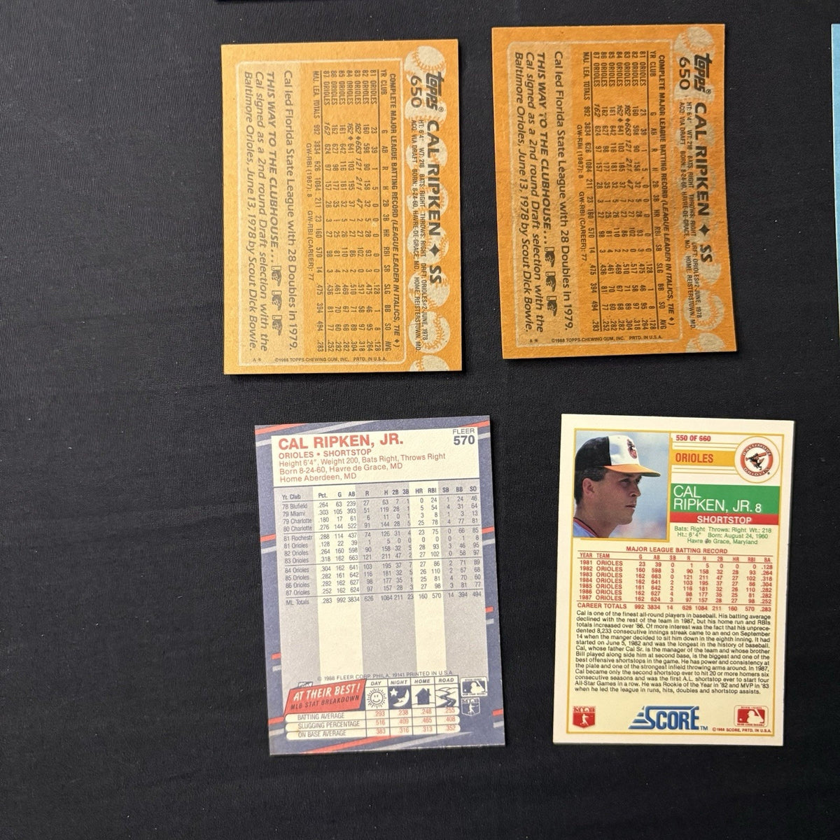 Cal Ripken Jr. 1988 Lot (15) High Grade Card Baltimore Orioles HOF Topps Donruss