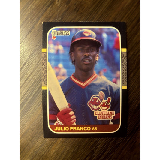 1987 Donruss Julio Franco Baseball Card 131 Indians Shortstop High Grade