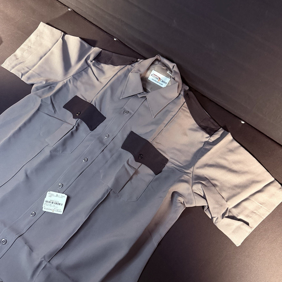 Flying Cross Short Sleeve Shirt Size XL 17.5 Grey Class A Service Uniform 3874