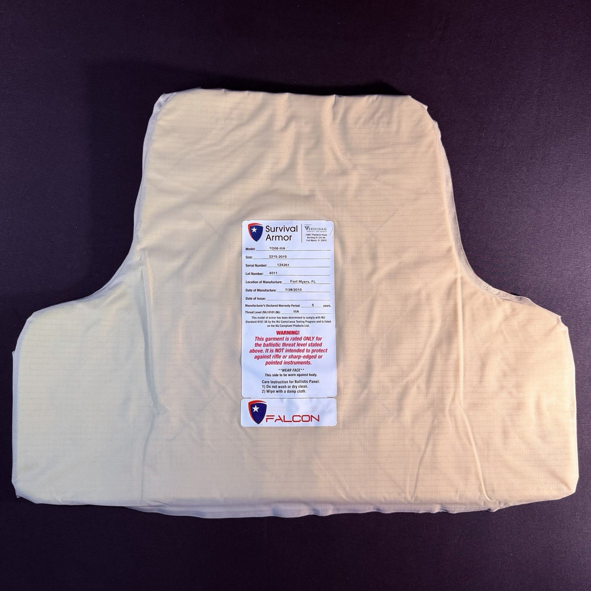 LCS 3A Vest Size Large Tactical Plate Carrier IIIA Ballistic Armor w/Holster