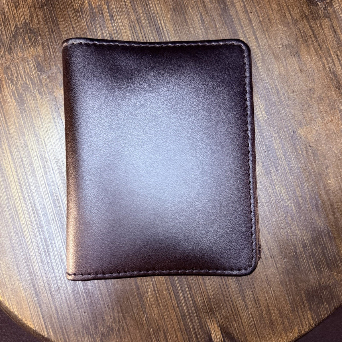 STRONG Badge Bifold Wallet Black Leather With Hidden ID Holder