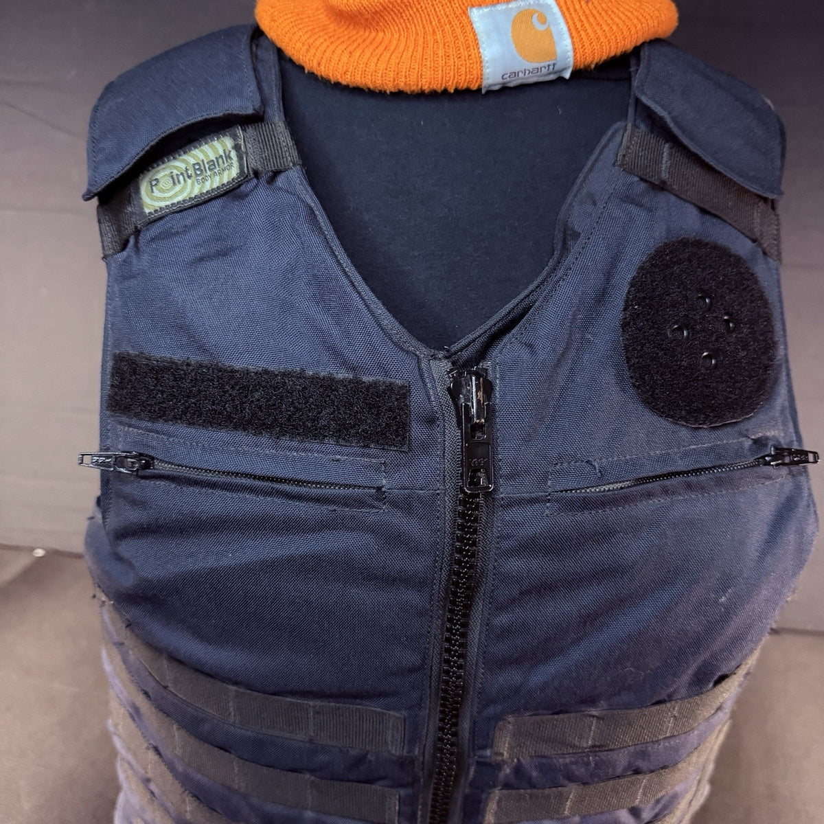 PB Tactical 3A Carrier Vest Size Medium Long Blue Ballistic IIIA, Vented Padding