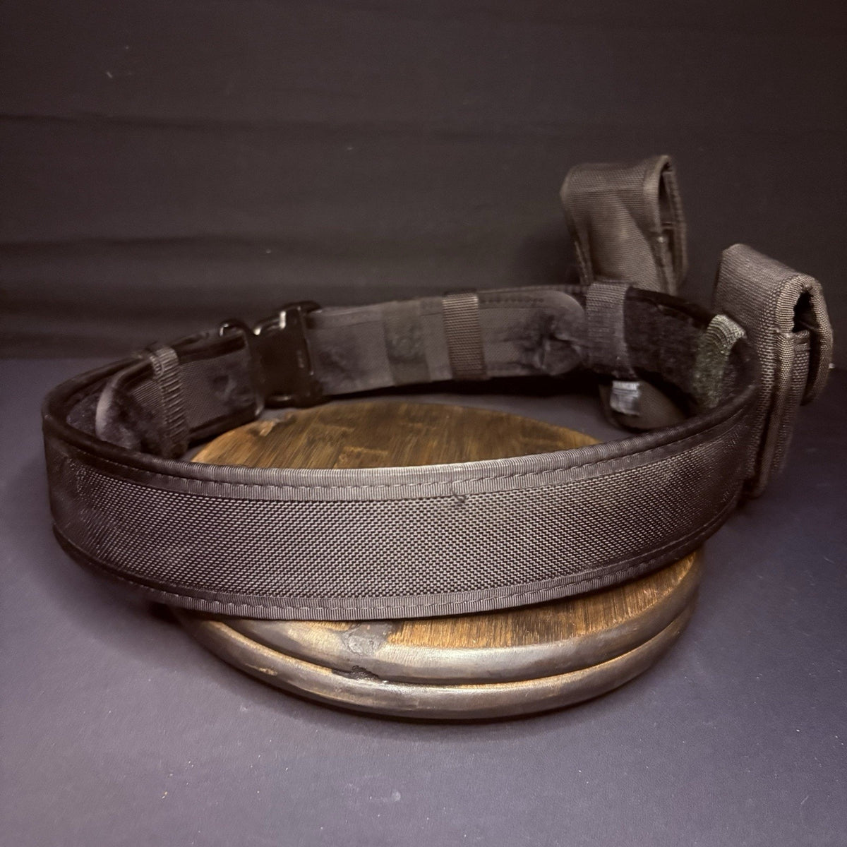 Bianchi Nylon Duty Belt 28"-34" w/Flashlight Pouch & Handcuff Case + Belt Keeper