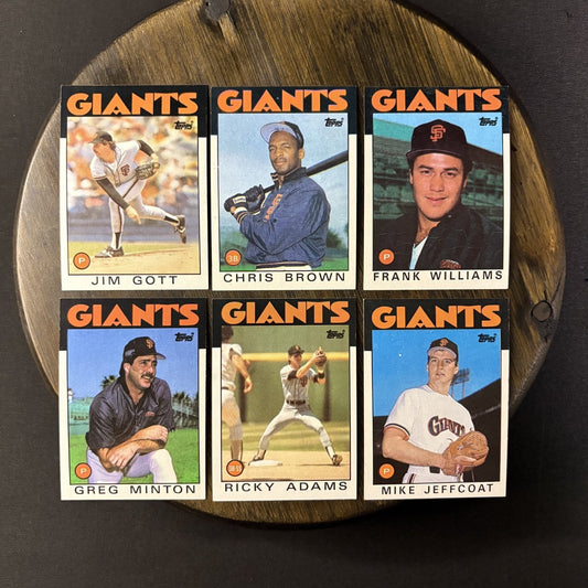 1986 Topps High Grade Cards #463, #383, #341, #310, #153, #571 (Lot Of 6)