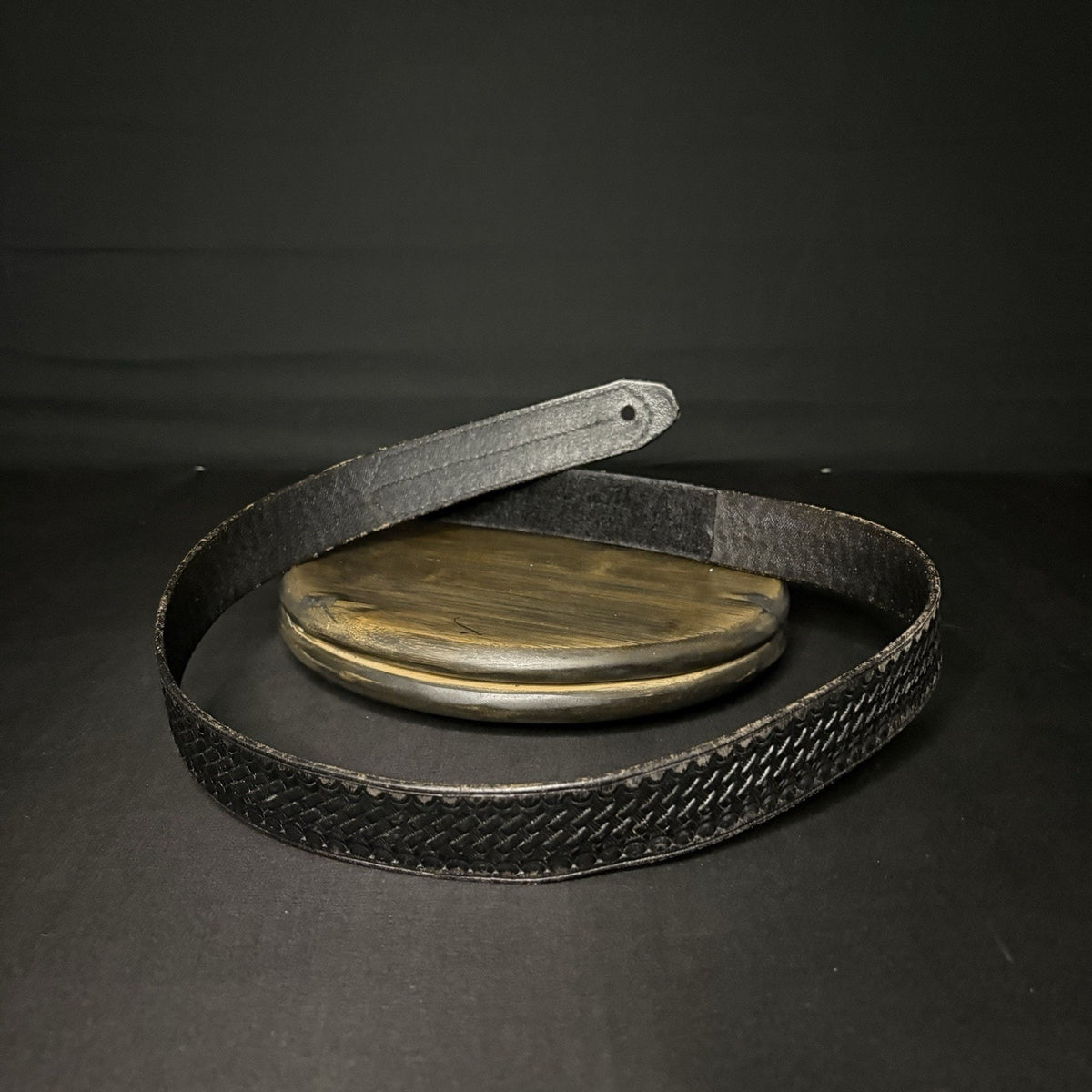Bianchi Inner Duty Belt 34" Waist Black Basket Weave Leather