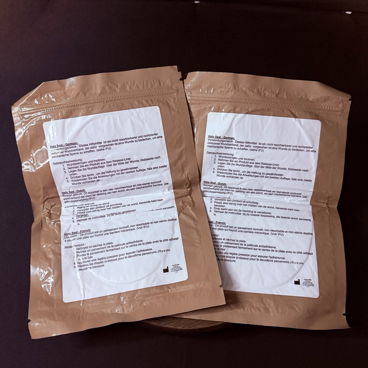 Halo Chest Seals IFAK SWAT EMS EMT ALS TCCC (Two Per Pack) Lot Of Two Packs 2020