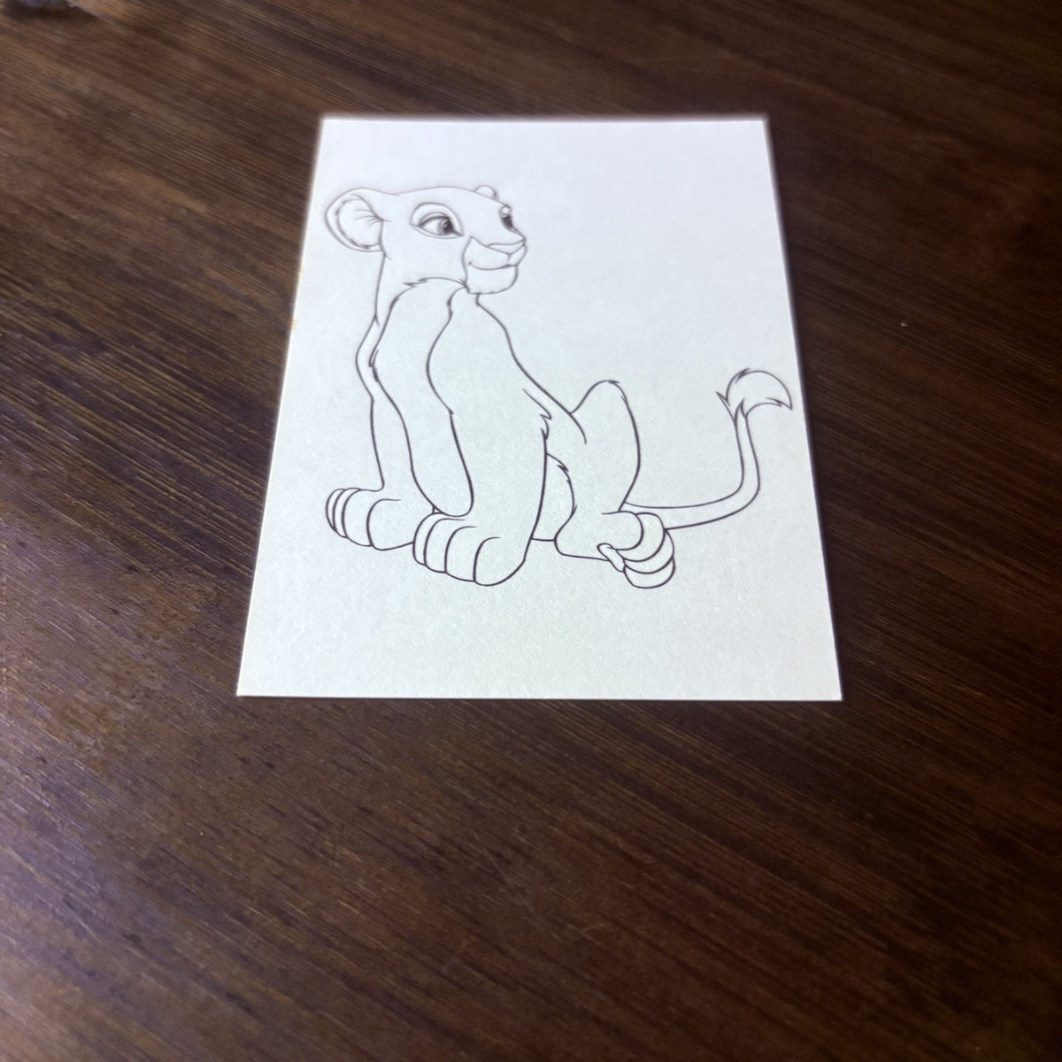 1994 SkyBox Disney's The Lion King: Nala Coloring Card High Grade, See Photos