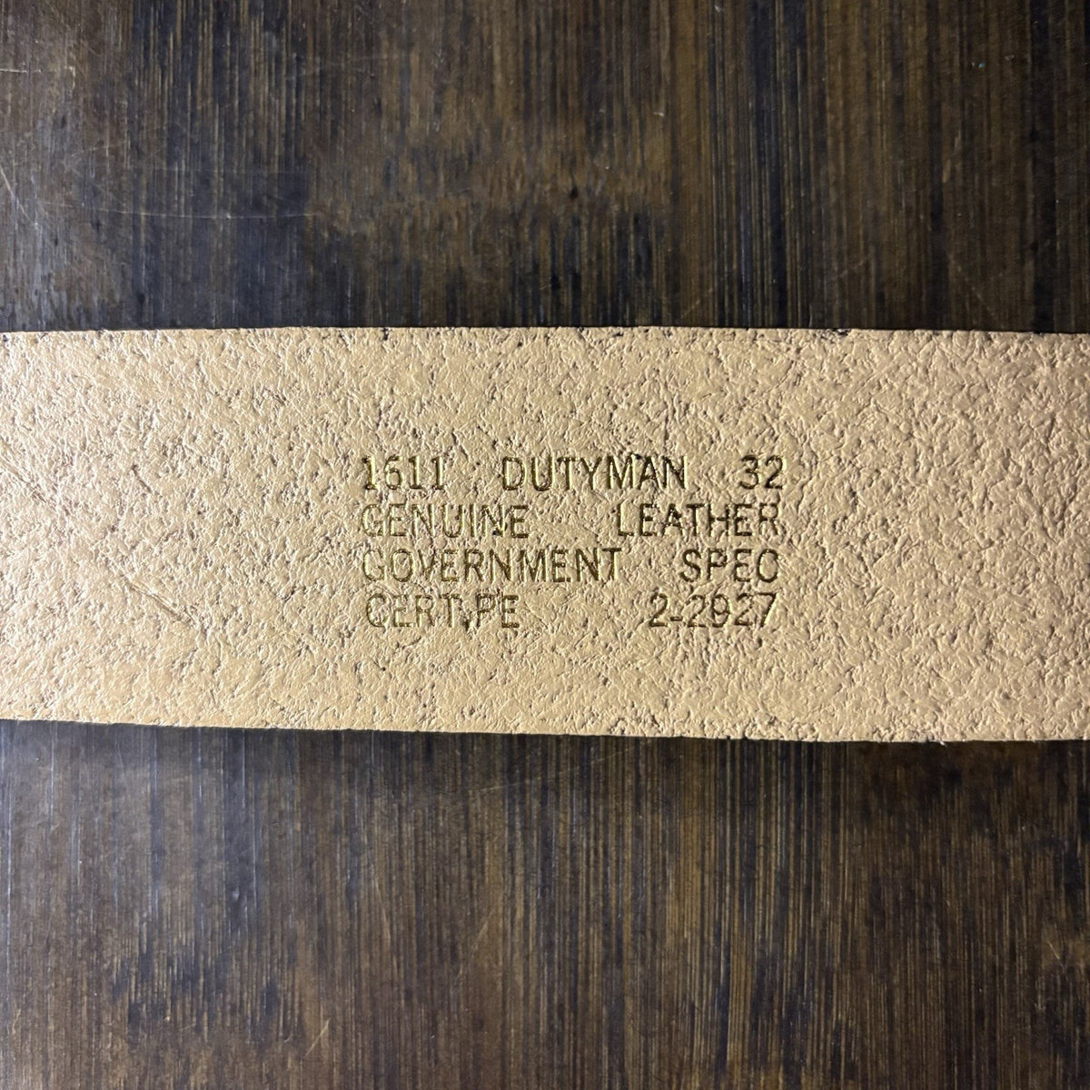 DutyMan Government Duty Belt Size 32” Brown Leather Chrome Buckle 1611