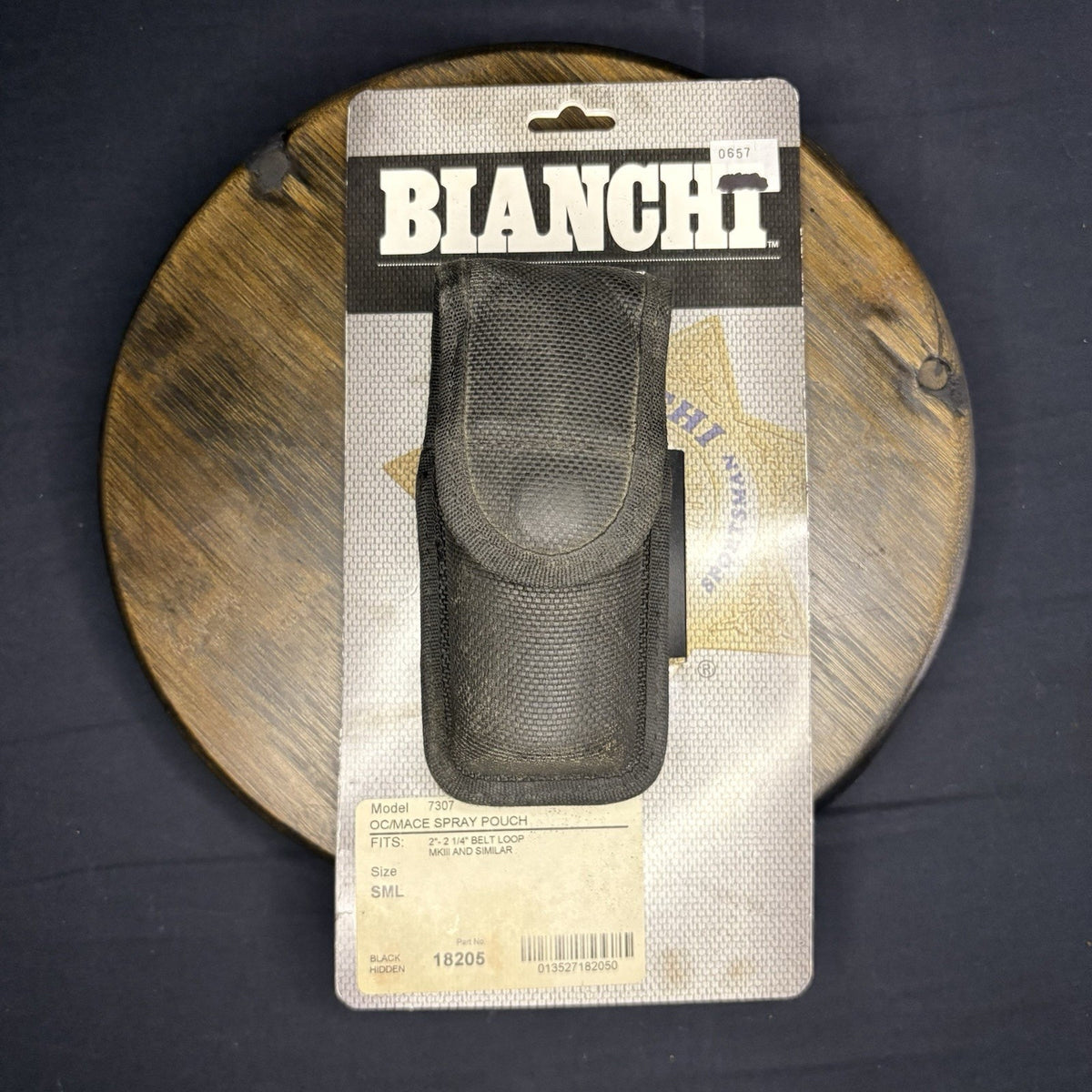 Bianchi 7307 Series AccuMold Mace/Pepper Spray Holder Small Black Hidden Snap