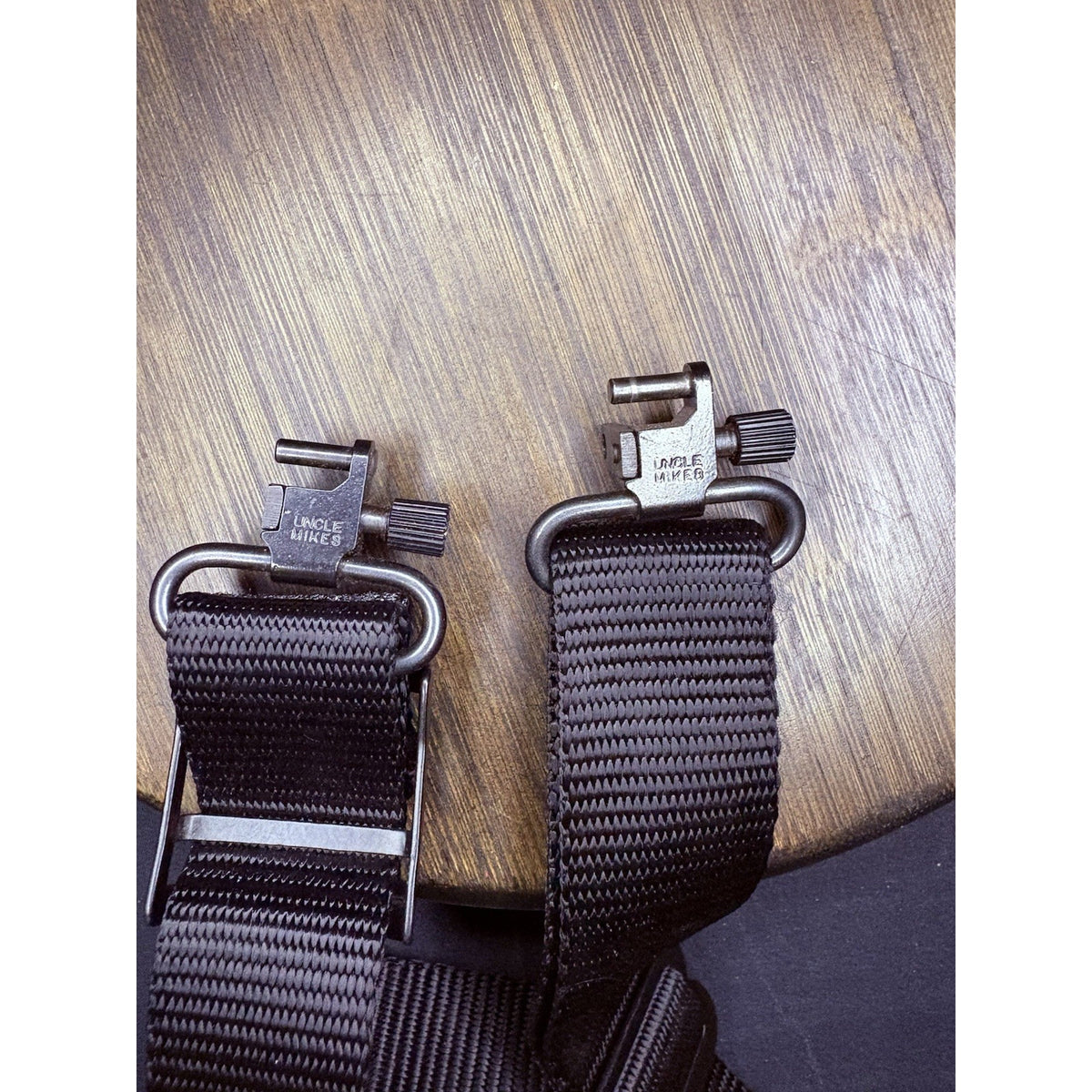 Uncle Mikes Rifle Sling & Quick Detach Mounts 1 1/4" Nylon Strap Black Nylon