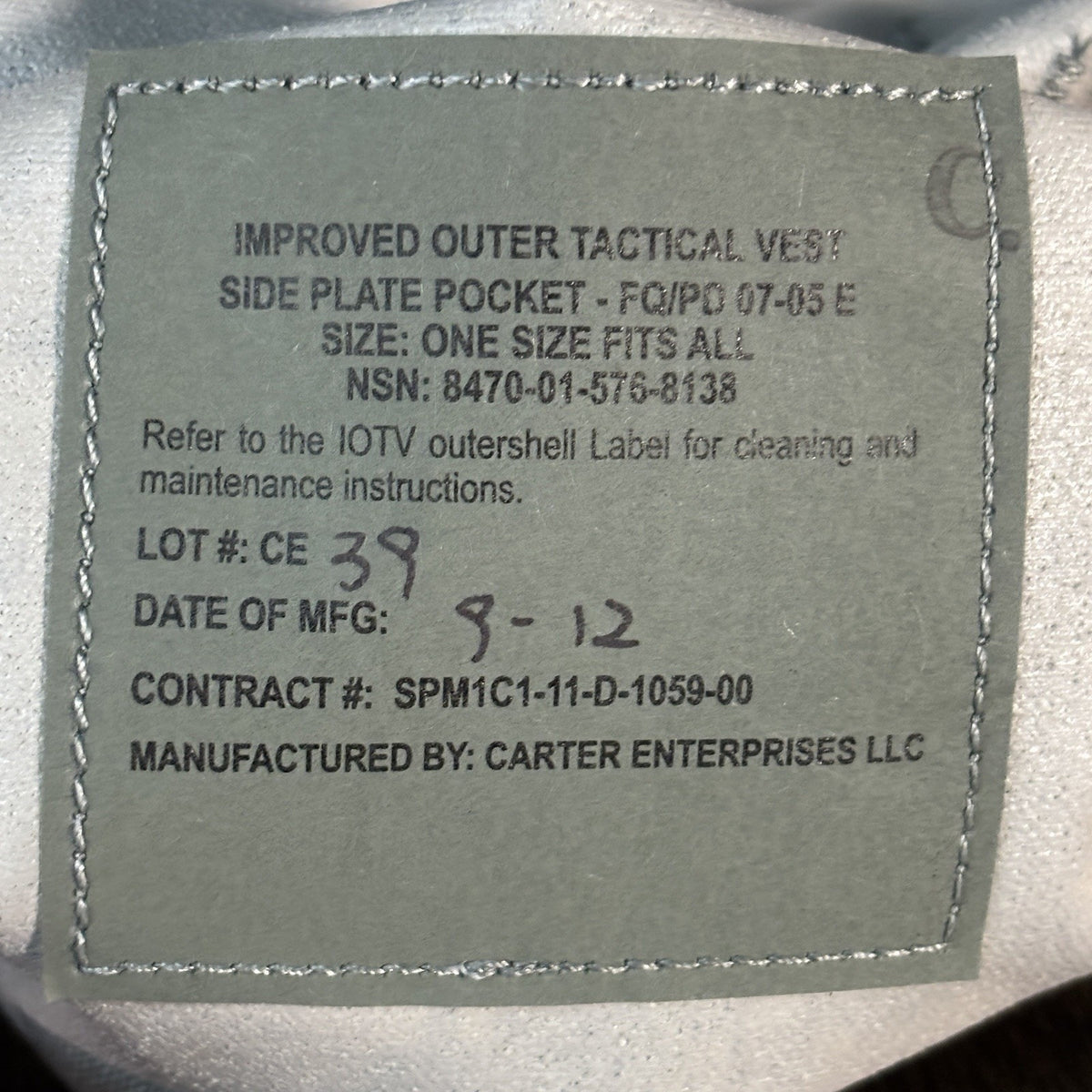 USGI Side Plate Carrier MOLLE Size 8"x8" ACU Improved Tactical Vest Pocket Set