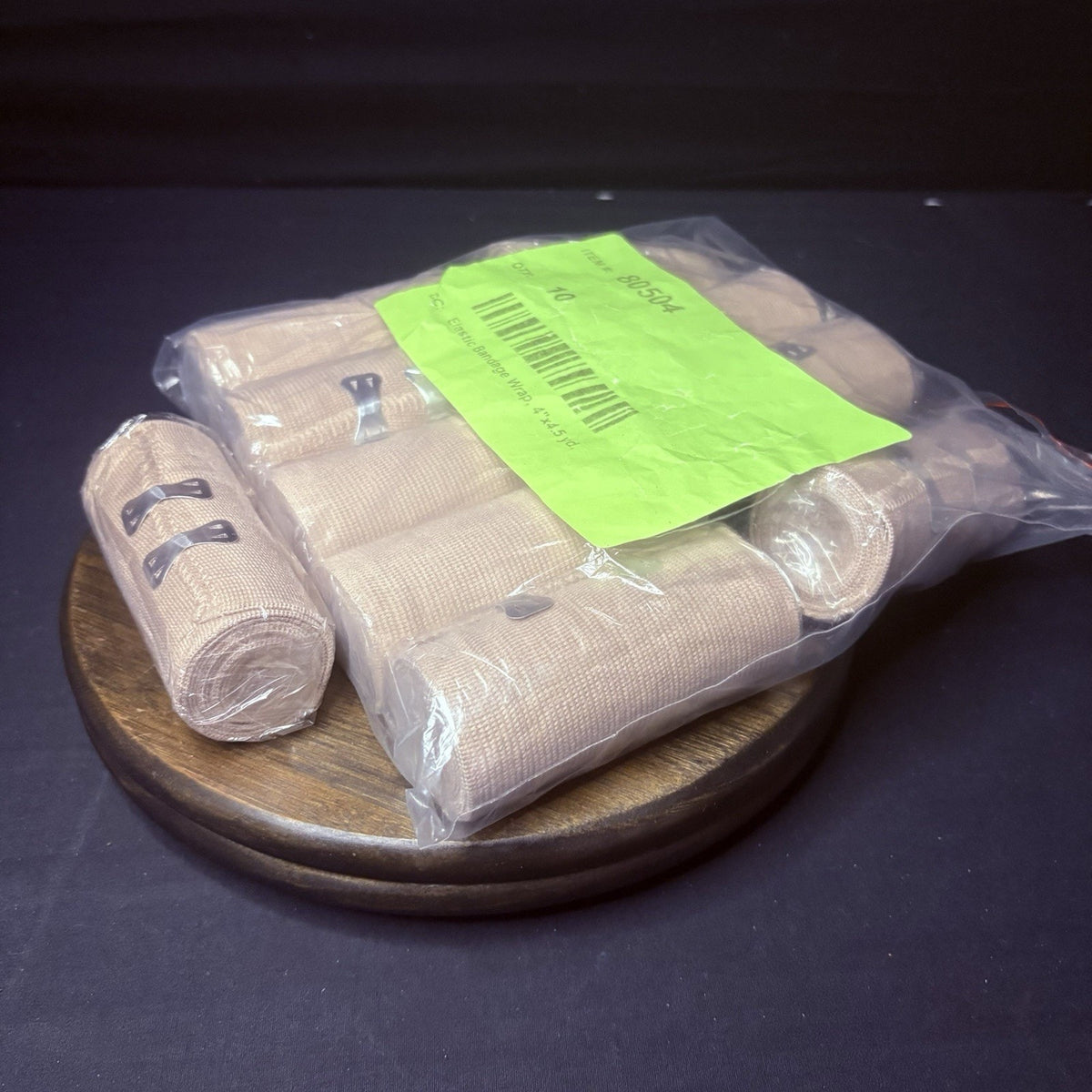 Cotton Elastic Compression Bandages (4"x4.5yd) Body Wrap With Clips 10 Pack
