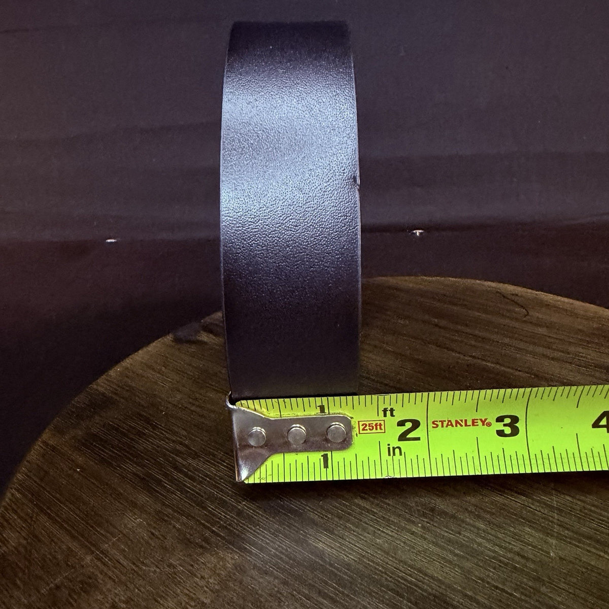 Securitas Leather Dress Belt Size 36" Plain Black 1.25" Wide Nickel Buckle GA636
