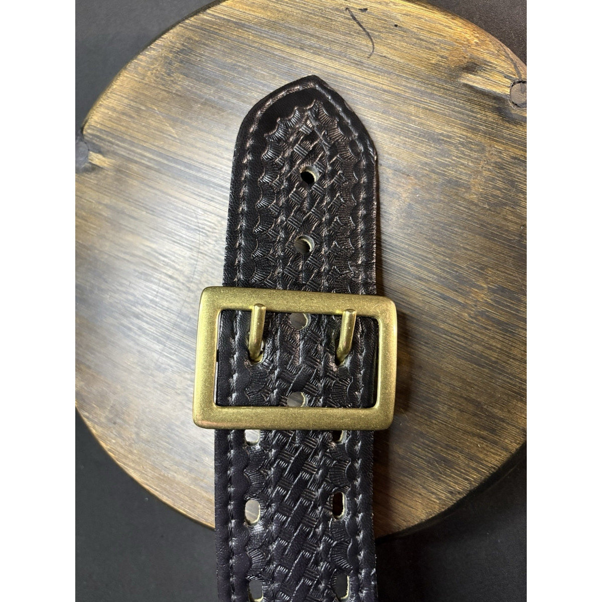 Safariland Women’s 872 Duty Belt Size 30” Basketweave Leather Sued Lined 2.25”