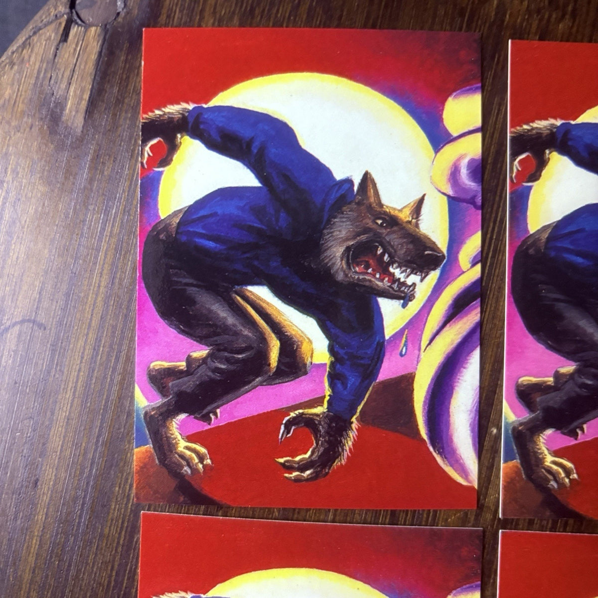 1996 Goosebumps #38 Werewolf Lot Of (4) High Grade Topps Trading Cards See Photo