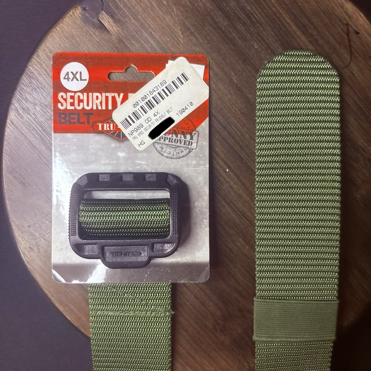 Tru-Spec Tactical Belt Security Friendly Size 4XL Olive Drab Color