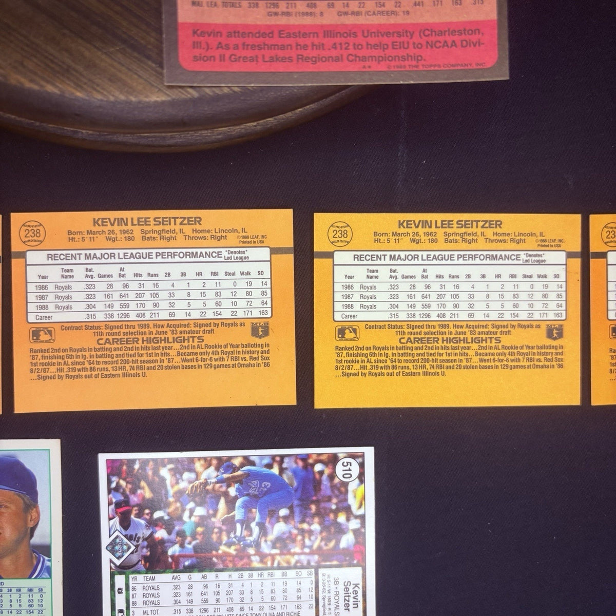 Kevin Seitzer (Lot Of 14) Trading Cards #670, #510, #292, #55, #238, No. 10
