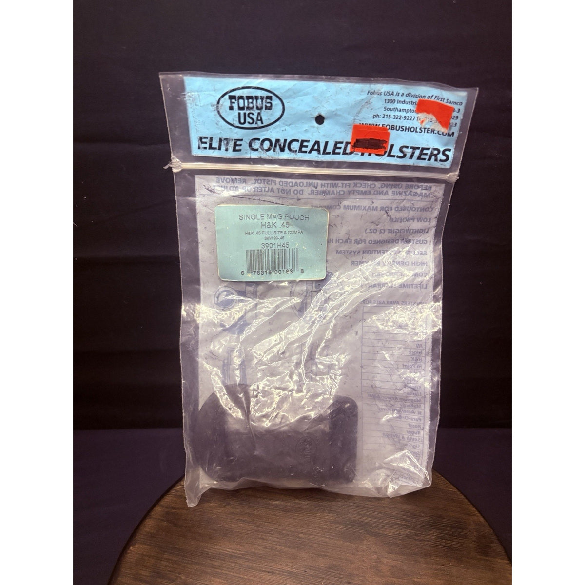 Fobus Magazine Pouch for Single Stack H&K .45 Cal Magazines S&W99 .45 OWB