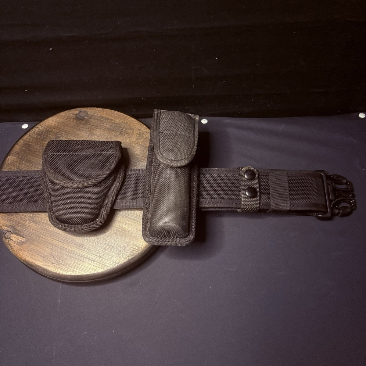 Bianchi Nylon Duty Belt 28"-34" w/Flashlight Pouch & Handcuff Case + Belt Keeper