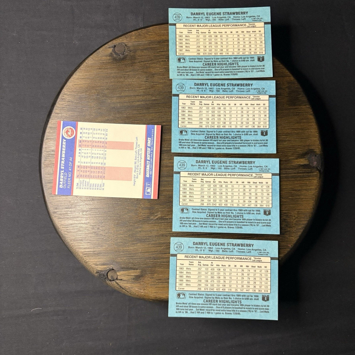 Darryl Strawberry Lot (5) Baseball Cards 1988 Fleer HIGH GRADE New York Mets MLB