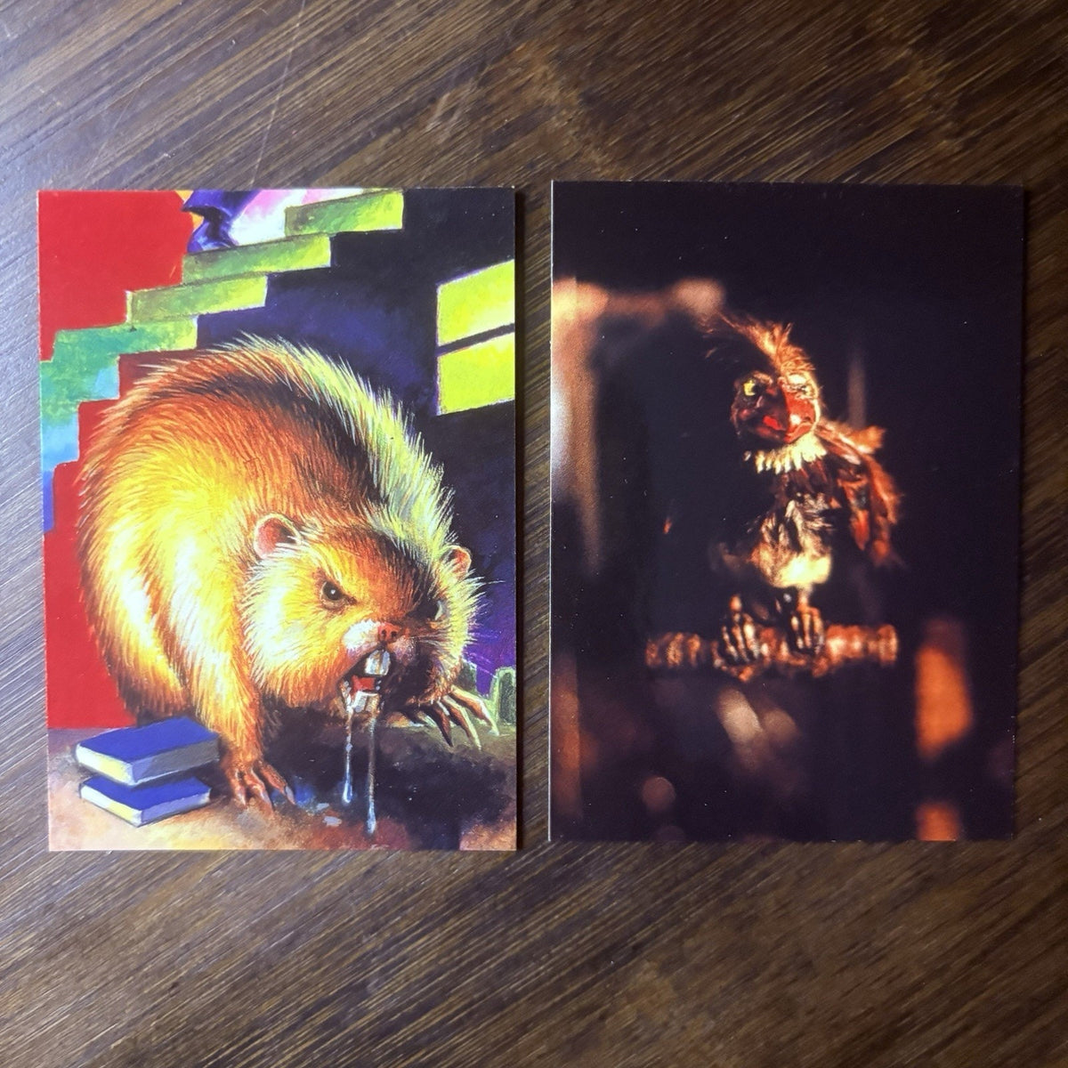1996 Topps Goosebumps Lot Of (2) "Hamster & Bird" Trading Cards All High Grade